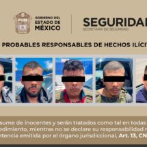 Detienen a cinco presuntos miembros del CJNG en el Edomex