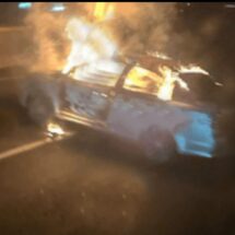 SE CALCINA AUTOMOVIL ESTA MADRUGADA DE LUNES EN LA MÉXICO – PUEBLA