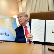 Trump declara el “Día del golfo de América” mientras sobrevuela el golfo de México